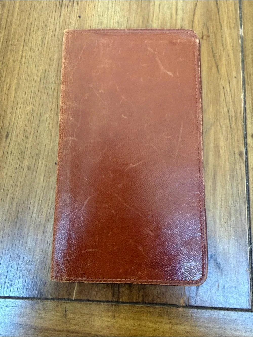 Genuine Leather Travel Wallet - Brown